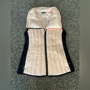 Calvin Klein Women's Light Pink and Black Quilted Vest